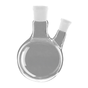 Round Bottom Flask, 250ml, Two Necks, 24/29 Centre Socket, 14/23 Side Socket, Borosilicate Glass, Each Each