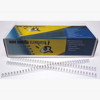 WIRE BINDING COIL S/STEEL 6.3MM 34 LOOP 100/BX Box