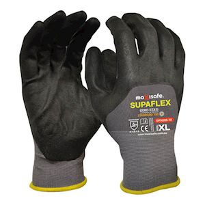 MaxiSafe SupaFlex Nylon Gloves 3/4 Micro-Foam Coated, 13 Gauge, Extra Large, Seamless Nylon/Lycra Liner, 12 Pairs/Pack Pair