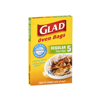 Glad Oven Bags, 25 x 38cm, Regular Size, 5/Pack Pack