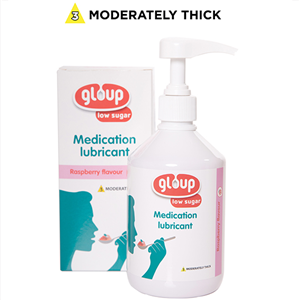 Out of Date, Gloup Medication Lubricant Raspberry, 500ml Pump Bottle, EA, Original Unopened Condition, Price Discounted, While Stocks last Each