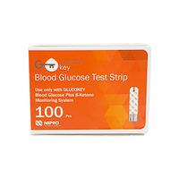 GlucoKey Blood Glucose Test Strips, 100 Strips/Box Box