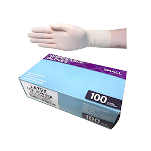 Economy Latex Gloves, Recyclable, Low Powder, Large, 5.5g, Green, Non Therapeutic Use, 100 Pieces/Box