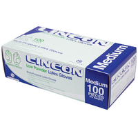 Out of Date Lincon Latex Exam Gloves, ASTM, Low Powder, 5.5g, Medium, 100/Box, Original Unopened, Price Discounted, Limited Stock Box