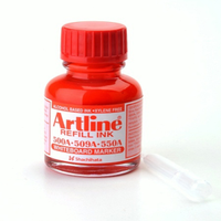 Artline Permanent Marker Ink Refill, 20cc, Red, Each Each