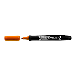 Artline Supreme Permanent Marker, 1mm, Bullet Point, Orange, 12/Box Box