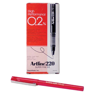 Pens Artline 220 0.2mm Red Box/12 Box