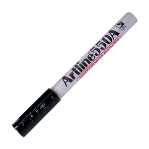 Artline 550A Whiteboard Marker, Bullet Point, 1.2 mm, Black, Each Each