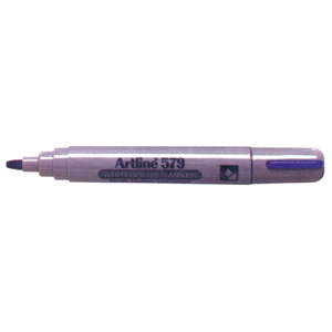 Artline 579 Whiteboard Marker, Chisel Point, 5mm, Blue, Each Loose