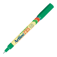 Artline 725 Permanent Marker, 0.4mm, Bullet Point, Green, Each Each