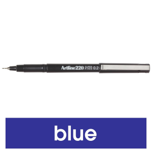 PENS ARTLINE 2200 0.2 SUPER FINE 12/BK BLUE ARTLINE Box
