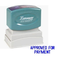 XSTAMPER 1025 APPROVED FOR PAY- MENT BLUE EACH Each