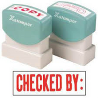 XSTAMPER 1048 CHECKED BY RED EACH Each