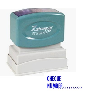 XSTAMPER 1097 CHEQUE NUMBER BLUE EACH Each