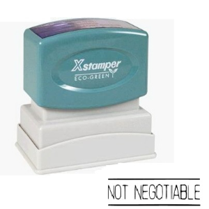 XSTAMPER 1124 NOT NEGOTIABLE BLACK EACH Each