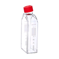Greiner Bio-One Cell Culture Flask, with Red Filter Screw Cap, 250mL, 75cm^2, Clear, Cellstar® TC, PS, Sterile, 5 Pieces/Bag, 120 Pieces/Box