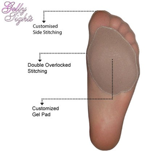 Stocking and Gel Cushion, One Inch, Knee High, Pair Pair