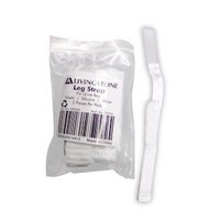 Elastic Silicone Leg Strap for Urine Bag and Catheter, Latex Free, White, One Pair Pair