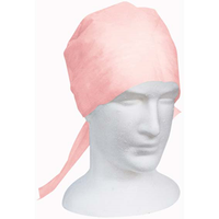 Livingstone Tie Back Hat, Disposable, Pink, 400/Carton