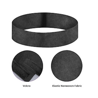 Sofeel Disposable Headband Stretch, with Velcro, Nonwoven, Black, 100 Pieces/Pack
