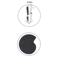 Livingstone H-Files, 21mm, No. 08, Stainless Steel, Colour-Coded, 6/Pack