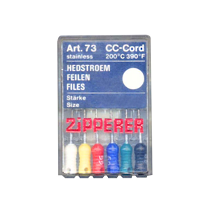 H-Files, 21mm, Art 73, No. 08, Stainless Steel, Colour-Coded, 6/Pack