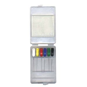 Livingstone H-Files, 21mm, No. 08, Stainless Steel, Colour-Coded, 6/Pack
