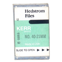 Kerr H-Files, 25mm, No. 55, Stainless Steel, Colour-Coded, 6/Pack (11352)