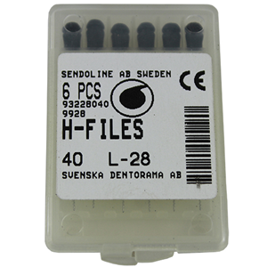 Livingstone H-Files, 28mm, No. 08, Stainless Steel, Colour-Coded, 6/Pack