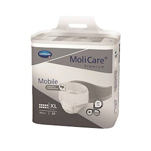 Hartmann Molicare Premium Mobile 10 Drops, 130 - 170cm, 2757ml, Extra Large, Pull Up, Unisex, 14/Pack Pack
