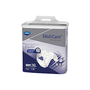 Hartmann Molicare Premium Elastic 9 Drops, 140 - 175cm, 3951ml, Extra Large, 14 Pieces/Pack, (165574) Pack