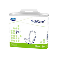 Hartmann Molicare Pad, Unisex, 2 Drops, 321mL Absorbency, 28 Pieces/Pack Pack