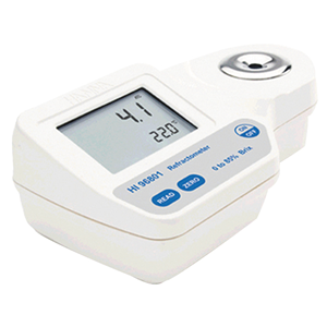 Hanna Portable Digital Refractometer for Brix Analysis with ATC, 0 - 85pct Range, 0.2pct Accuracy, 0 - 80degC (32 - 176degF), Each Each