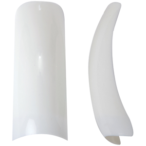 Hawley Nail Tips, Curved French, White, Size 3, 50 pieces/Pack Pack