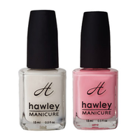 Hawley Nail Polish, Bright White and Pink, 2/Pack, Each Pack