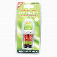Hybrio X-press Mini Charger with 2 X Aa Hybrio Batteries Set