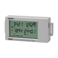 Hobo 4 Channel Thermocouple Data Logger, -20 to 70 C (-4 to 158 F), +/- 0.21 C from 0 to 50 C (0.38 F from 32 to 122 F), Memory: 4 MB, Each