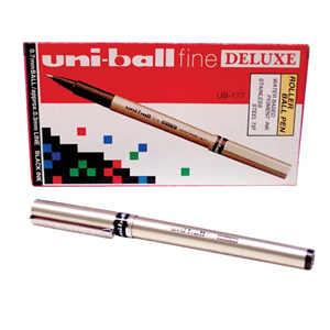 PENS UNIBALL UB177 DELUXE BLACK BOX/12 Box