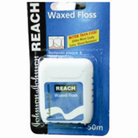 J&J Reach Dental Floss, Waxed, 50 Meters, Each Each