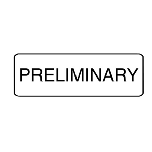 "PRELIMINARY" - X-RAY LABEL 500/BOX Box