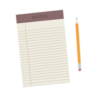 NOTEPAD N PENCIL, COMPLETE SET Set