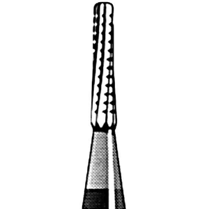 Jet 1971 Tungsten Carbide Burs, Fine, Cross Cut, Dome Taper Fissure, Friction Grip, 012, Each Each
