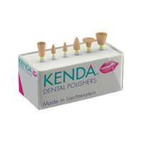 Kenda Unicus 1 Step Diamond Polishing No. 0358, 5 x 10mm, RA Shank, Extra Fine, Orange, 6/Box