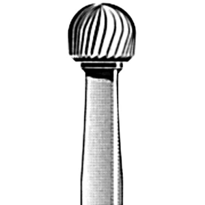 Jet 9004 Tungsten Carbide Burs, Finishing, Ball Shaped, Friction Grip, 014, Each Each