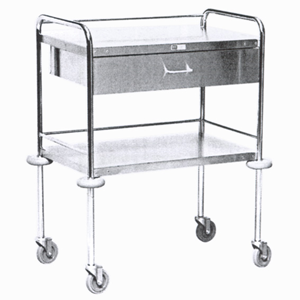 Instrument Trolley with Drawer, 500 x 500 x 1015mm, Each Each