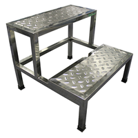 Livingstone Metal Safety Foot Step, Double Step, Heavy Duty, 50L x 40W x 40H cm Each