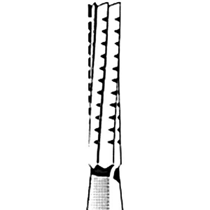 Jet 556L Tungsten Carbide Burs, Straight Fissure, Long, Cross Cut, Friction Grip, 009, Each Each