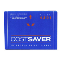 Kimberly-Clark Interfold Toilet Tissues, 1-Ply, 17.5 x 11.5cm, White, 200 Sheets/Pack, 72 Packs/Carton Carton