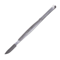 Livingstone Wax Knife, 1 x 17.5cm, with Spatula, Curved End, Stainless Steel, Each Each