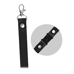 Livingstone Silicone Lanyard with Safety Clip, 15mm, Black, Each Each